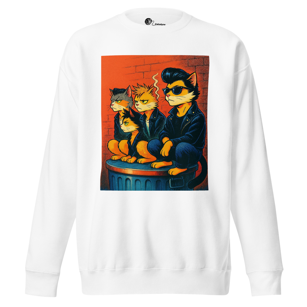 Sleeky Cats Collection- Rebel Cats -Unisex Premium Sweatshirt