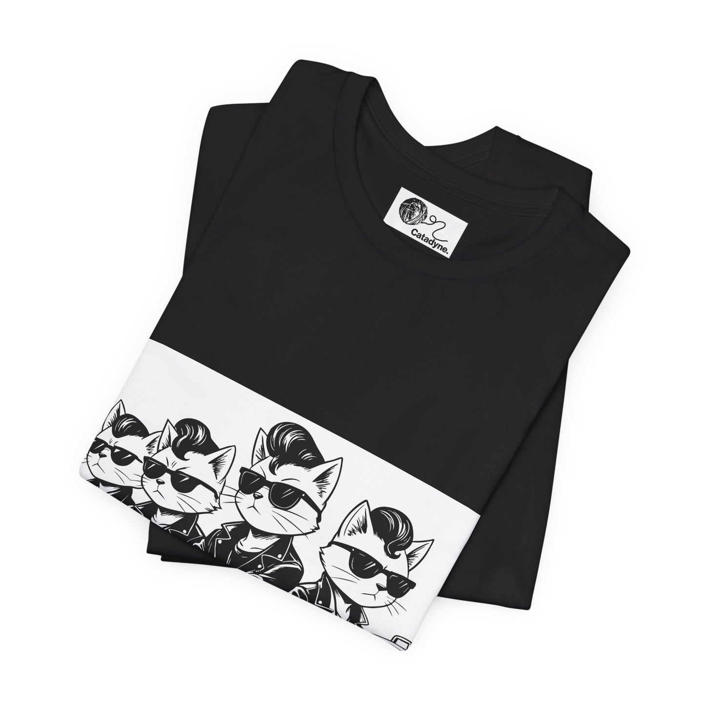 Sleeky Cats Unisex Tee - Feline Rock 'n' Roll Rebels Collection