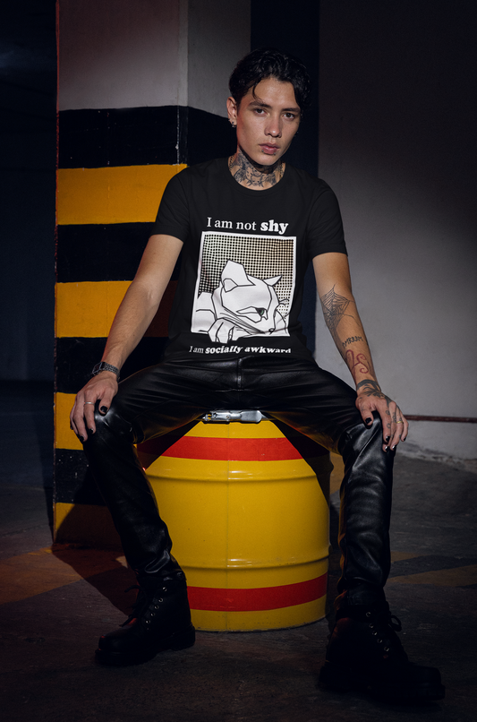 Cat T-Shirt I'm Not Shy I'm Socially Awkward Tee
