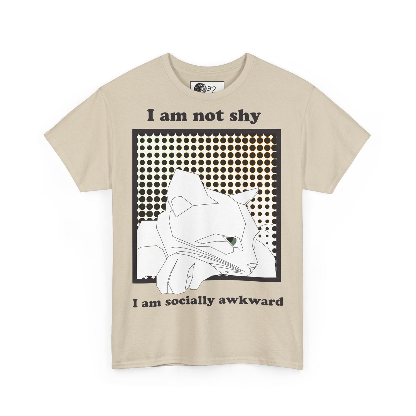 Funny Cat T-Shirt - Socially Awkward Cat Graphic Tee - Gift for Introverts and Cat Lovers