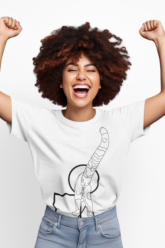 Minimalist Cat T-Shirt - Modern Line Art Cat Tee - Geometric Graphic Shirt - Artsy Cat Lover Gift