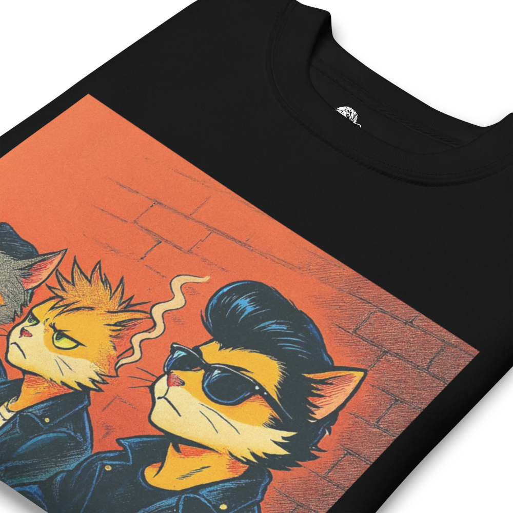 Sleeky Cats Collection- Rebel Cats -Unisex Premium Sweatshirt