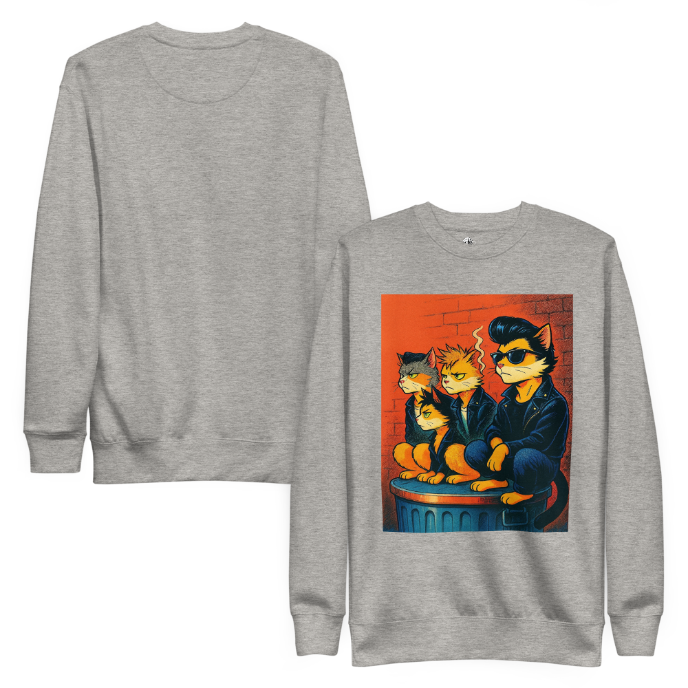 Sleeky Cats Collection- Rebel Cats -Unisex Premium Sweatshirt