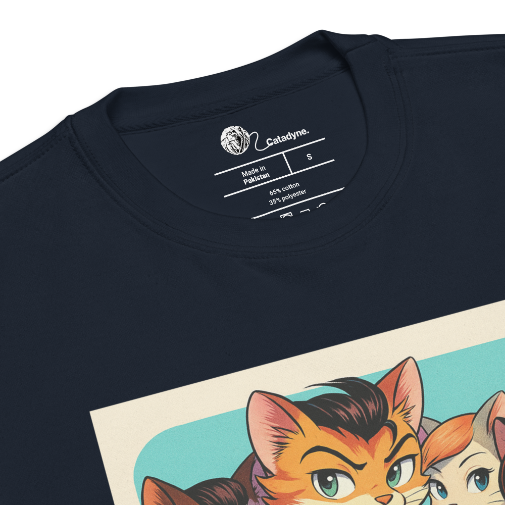 Sleeky Cat Collection- Pink Kitties Unisex Premium Sweatshirt