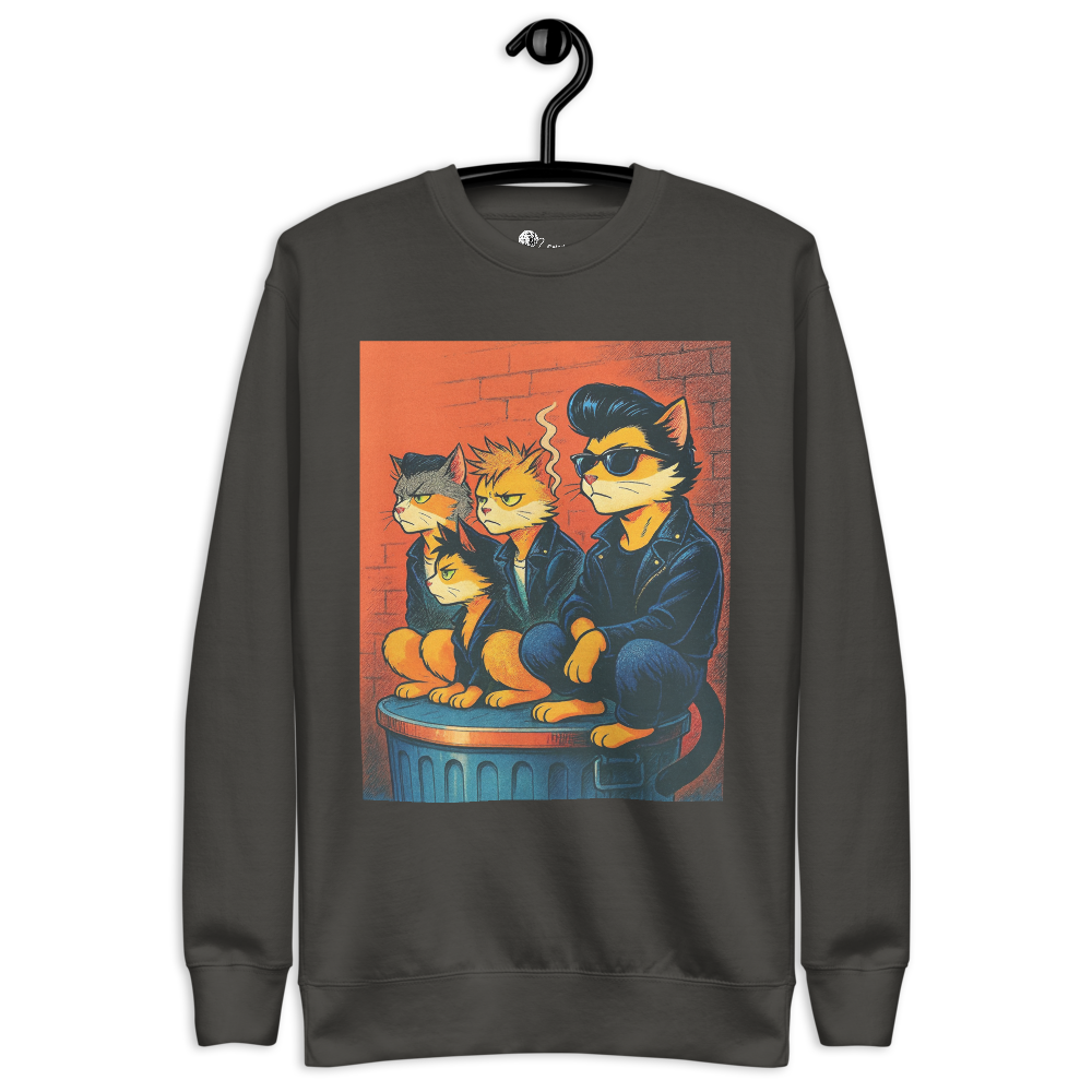 Sleeky Cats Collection- Rebel Cats -Unisex Premium Sweatshirt