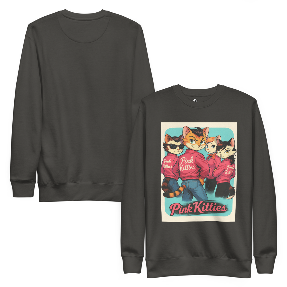 Sleeky Cat Collection- Pink Kitties Unisex Premium Sweatshirt
