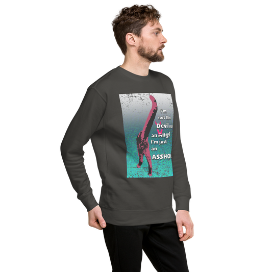 Fallen Angel Kollektion – „Just an Asshole“ Unisex Premium Sweatshirt