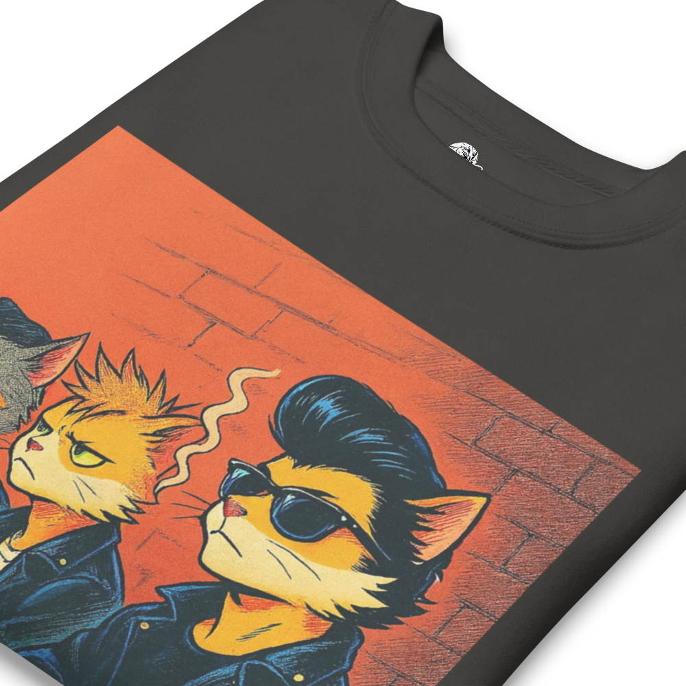 Sleeky Cats Collection- Rebel Cats -Unisex Premium Sweatshirt