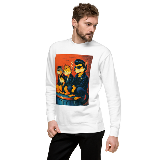 Sleeky Cats Collection- Rebel Cats -Unisex Premium Sweatshirt
