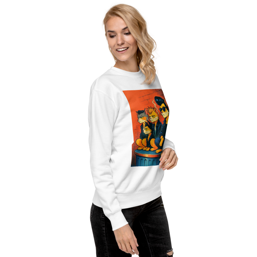 Sleeky Cats Collection- Rebel Cats -Unisex Premium Sweatshirt