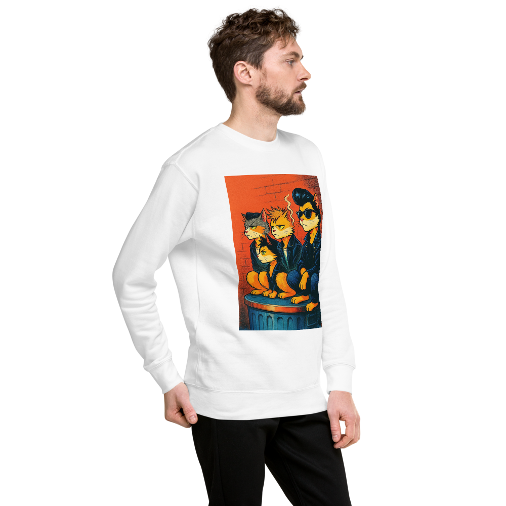 Sleeky Cats Collection- Rebel Cats -Unisex Premium Sweatshirt
