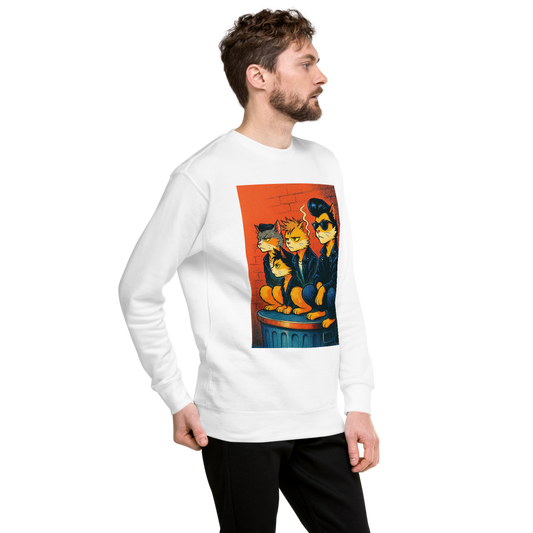 Sleeky Cats Collection- Rebel Cats -Unisex Premium Sweatshirt