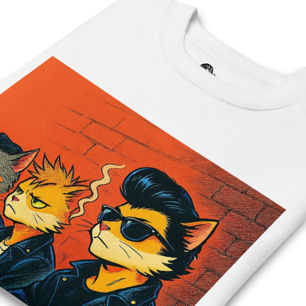 Sleeky Cats Collection- Rebel Cats -Unisex Premium Sweatshirt